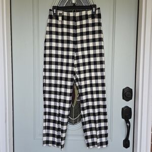 Seventy Venezia Ginham High Waisted Wool Trousers